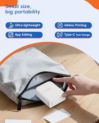 InkWon D110 Label Maker Machine with Tape, Bluetooth Mini Label Maker with Various Templates, Wireless Portable Small Label Printer for Home, Office, School, White 6