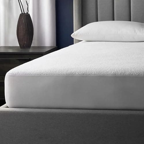 OQ Premium Cotton Terry Mattress Protector - Queen, Fitted, 100% Waterproof, Breathable, Soft & Comfortable