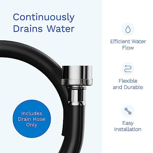 hOmeLabs Dehumidifier Drain Hose, ¾ Inch Connection, 5’, 5 Feet, Flexible PVC, Black 5