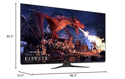 Alienware 55 OLED Gaming Monitor: AW5520QF, World’s First 55" OLED Gaming Monitor. Featuring 4K Resolution 3840 x 2160 at 120Hz True-to-Life Colors, Low Input Latency and AW Legend Industrial Design 7