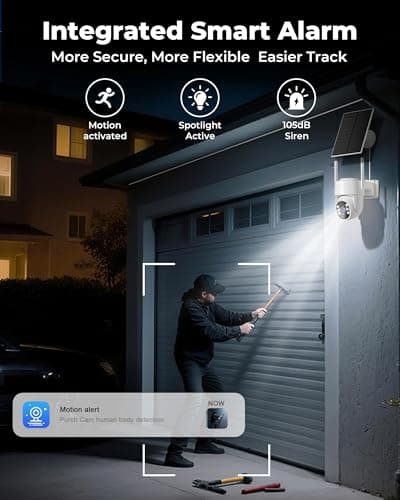 Security Cameras Wireless Outdoor 5G& 2.4G, No Subscription, 2 Cam-Kit,4MP Solar Powered Home Security Cameras System With 360°PTZ,128GB Local Storage,Color Night Vision WiFi Cameras for Home Security 5