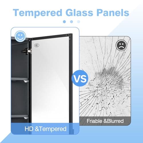 PEUKC Display Cabinet with Glass Doors, Curio Cabinets with Adjustable Shelves, Glass Cabinet Case for Home, Office, Clinic, Pantry, Assemble Required (Deep Grey, 63 in - LED Lights) 5