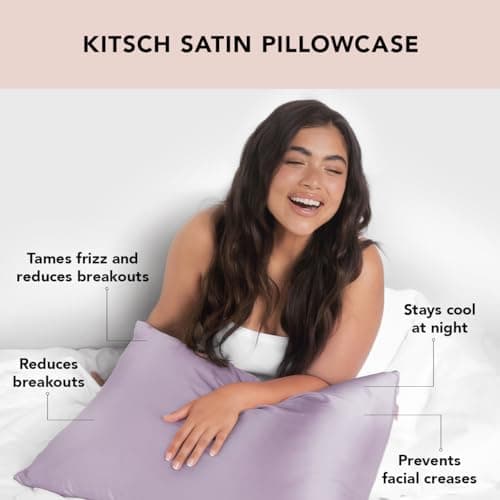 Kitsch Satin Pillowcases - Standard, Aura & Standard, Lavender 7