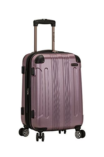 Rockland London Hardside Spinner Wheel Luggage, Pink, Carry-On 20-Inch
