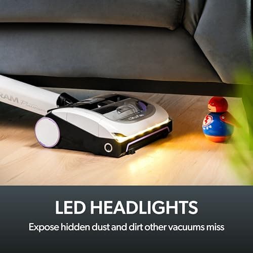 Gtech AirRAM Platinum Cordless Vacuum Cleaner - Includes Anti-Hair Wrap Brush Bar - Perfect for Carpet and Hardwood Floors - Rechargeable 22v Li-ion Battery - Lightweight (7 lbs.) 7