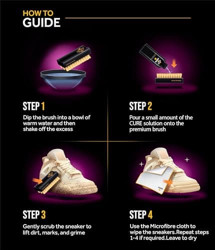 Crep Protect Sneaker Cleaner - Ultimate Shoe Cleaning Solution for Leather, Suede, Nubuck, Canvas, Nylon, Vinyl - 8.4 Oz 5