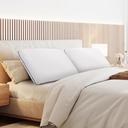 CushyOasis Memory Foam Pillows for Side, Back and Stomach Sleepers, Bed Pillow with Washable Cover and Breathable Mesh, Bed Pillow for Sleeping Standard Size (Grey) 7