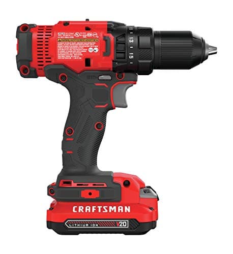 CRAFTSMAN V20 Cordless Drill/Driver Kit, 1/2 inch, Battery and Charger Included (CMCD700C1) 8