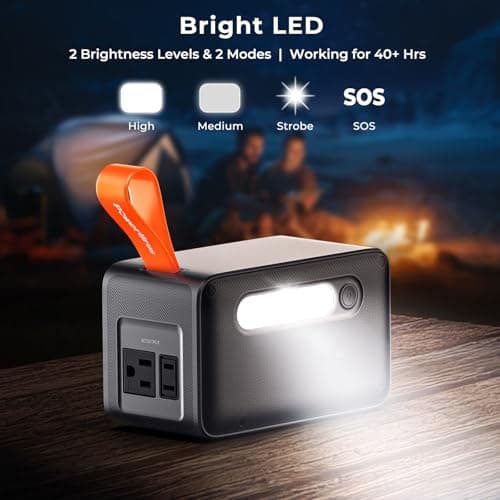 Portable Power Station, PowerUrus 28,000mAh Solar Power Bank, LiFePO4 Battery Backup with 100W/110V AC Outlet, DC & PD Fast Charging, Samll Generator for Dash Cam, Home, Camping, Office, TSA Approved 7