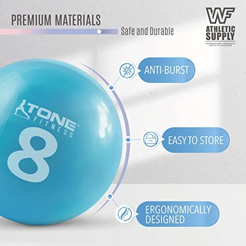 CAPHAUS Soft Weighted Exercise Ball, Weighted Toning Ball, Soft Medicine Balls for Yoga, Pilates, Fitness Exercise& Physical Therapy, 24LB Set (One 6, 8, 10 LB) 5