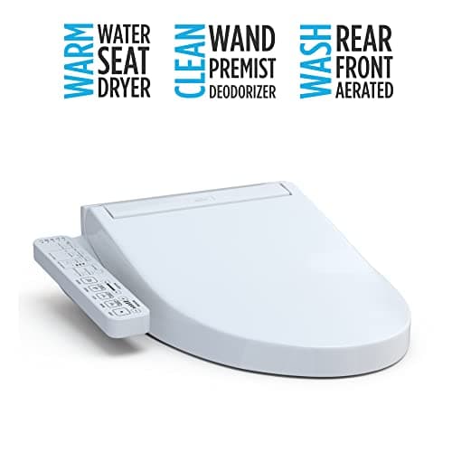 TOTO® WASHLET® C2 Electronic Bidet Toilet Seat with PREMIST and EWATER+ Wand Cleaning, Elongated, Cotton White - SW3074#01 34