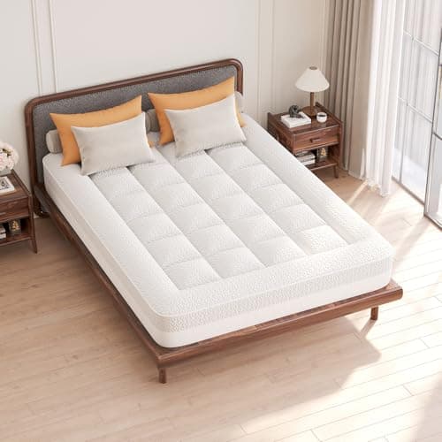 Dual Layer Memory Foam Mattress Topper - AprLeaf 3 Inch Pillow Top Mattress Topper, 2 Inch Cooling Gel Memory Foam and 1 Inch Pillow-Top Cover for Medium Support Relief Back Pain (Queen, White) 7