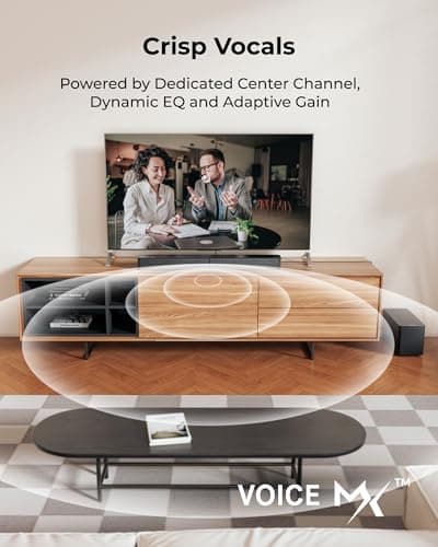 ULTIMEA 5.1CH Surround Sound Bar with Subwoofer, Dolby Atmos, VoiceMX, BassMX, APP, 300W Soundbar for Smart TV, Home Theater Surround Sound System for TV, BT 5.4, Poseidon M60 (2025 Model) 6