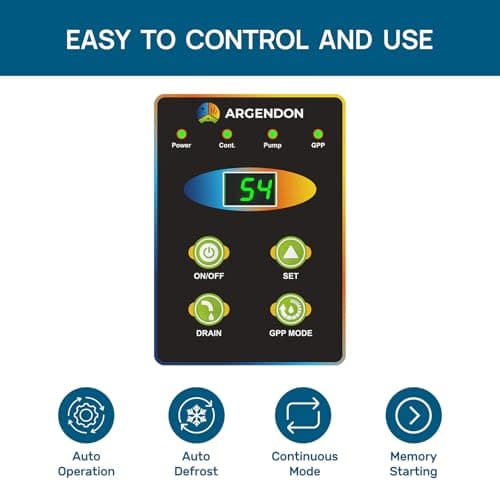 ARGENDON Commercial Dehumidifiers with Pump and Drain Hose for Crawlspace, Basement, 120 PPD Crawl Space Dehumidifier for Large Spaces, Job Site, Auto Defrost, 5-Year Limited Warranty 5