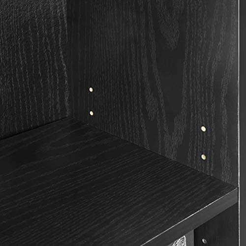 Furinno Jaya Book Shelf, 5-Tier Bookshelf, Bookcase with Adjustable Shelves, 9.5 x 24.5 x 71.2, for Organization and Storage, for Living Room, Bedroom, Home Office, Blackwood 5