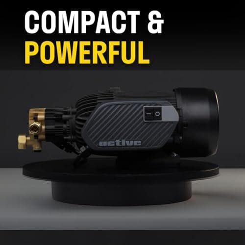 ACTIVE 2.3 Electric Pressure Washer - 2.3 GPM and 1500 PSI, Wall Mounted Pressure Washer, Electric Power Washer for Car Detailing, Home, Patio and All Other Cleaning transformations. 8