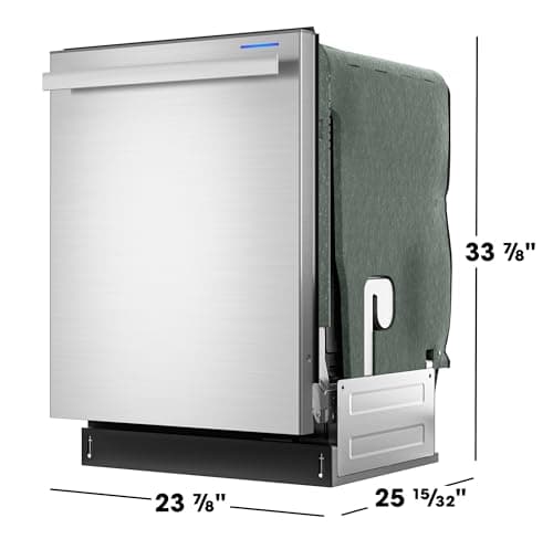 Sharp SDW6736MS 24-inch Stainless Steel Dishwasher, Third Rack, Library Quiet 47 dB, Power Wash Sprayer 9