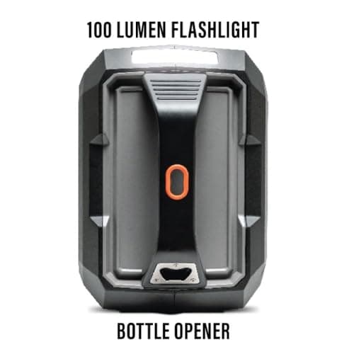 ECOXGEAR Defender: Outdoor Portable Bluetooth Speaker, 121dB Massive Sound, Waterproof and Drop Proof, with LED Party Lights, Pair up to 100, 25+ Hours Playtime (Black Oak) 5