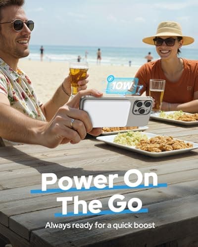 TRKOY for Magsafe Portable Charger, 5000mAh Wireless Magnetic Power Bank with USB C Fast Charging,Travel Essential for Magsafe Battery Pack Compatible with iPhone 17/16/15/14/13/12 Series, White 7