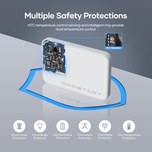 Wireless Portable Charger for Samsung, 5000mAh Ultra Slim Power Bank with Innovative Electric Suction Cup, Compatible with iPhone and Android Cell Phone, Support 22.5W USB-C PD Fast Charging, White 7