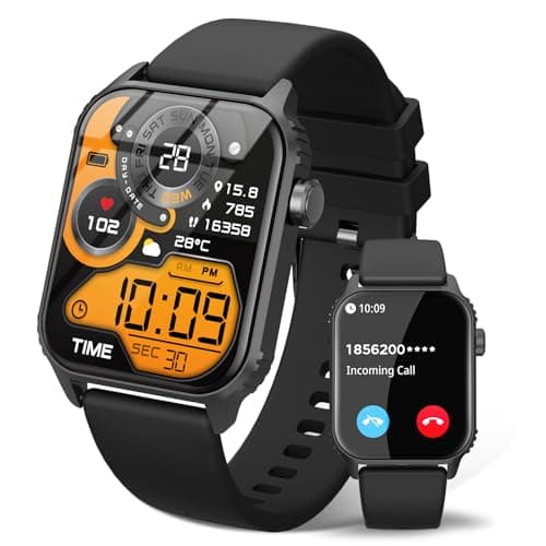 DIVOAZBVO Smart Watch for Men, 120+ Sports Modes Smartwatch with 1.83" HD Touchsreen, Sleep Monitor, IP67 Waterproof, Bluetooth Call & Music Control Fitness Watch for iPhone/Android (Black)