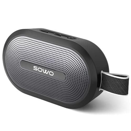 SOWO Wireless Portable Small Speaker, Ultra Magnetic Bluetooth Speaker for Golf Cart, Coverless IP67 Waterproof, 24 H Playtime, Pro Sound, Clip Hanging Design for Outdoor, Indoor - Black