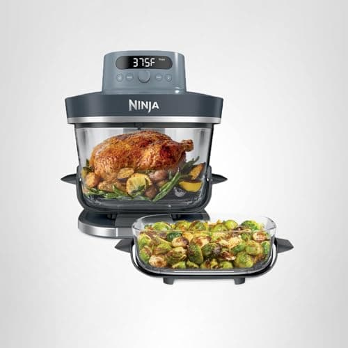 Ninja Crispi Pro 6-in-1 Glass Air Fryer | 450°F, Nontoxic, 6qt & 2.5qt Containers & Lids | Microwave, Freezer, Dishwasher Safe | Max Crisp, Air Fry, Bake, Roast, Recrisp, Dehydrate |Cyberspace AS101CY 14