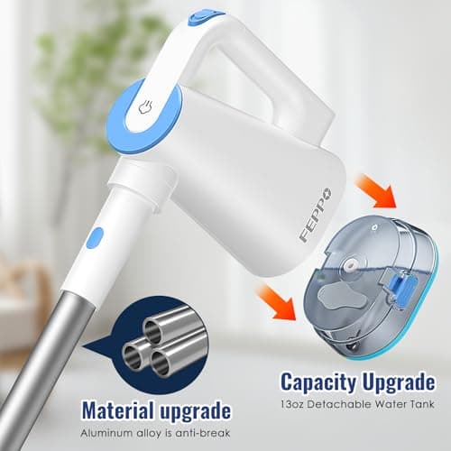 FEPPO Steam Mop with Detachable Handheld Steam Cleaner for Home and Floor Cleaning, 10-in-1 Multi-purpose Attachments & 2 Pads, Powerful Steamer for Floors, Hardwood, Tiles,Grout,Windows,Kitchen,Bath 7