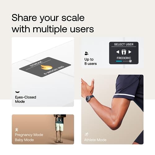 WITHINGS Body Smart - Accurate Scale for Body Weight and Fat Percentage, Body Composition Wi-Fi and Bluetooth Weight Scale, Baby Weight Scale, Smart Scale Apple Health Compatible, Bathroom Scale 5