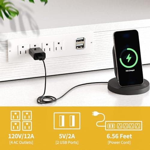 DWVO Sewing Craft Table with Storage, Craft Armoire with Fold-Out Table and USB Power Outlets, Large Capacity Sewing Cabinet with Expandable Desk, Adjustable Shelves for Home or Studio 5