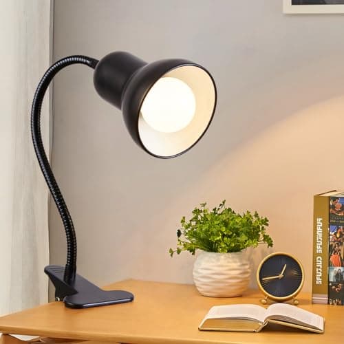 Clip on Desk Lamp, 360° Rotating Ggooseneck Lamp, Ring Light, Revolutionary Eye-Caring Desk Lamp, Portable Clip-On Reading Light for Bedroom and Office, Study Clamp - The Ideal Home Lighting Solution