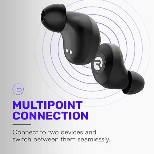 Raycon Everyday Classic Bluetooth Wireless Earbuds + Microphone with Active Noise Canceling, Sweat & Water-Resistant Earphones, Ear Buds Wireless Bluetooth 32 Hours Playtime (Black) 9