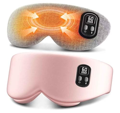 Anydance Heated Eye Mask - Cordless Eye Mask for Dry Eyes, FSA - HSA Eligible, Eye Relief, Improved Sleep, 4 Temperature, Washable Eye Heating Pad for Travel, Birthday Gifts for Women - Rose Pink