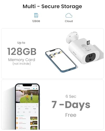 ieGeek Security Cameras Wireless Outdoor, 2K WiFi Battery Powered Home Surveillance Camera with Embedded Solar Panel, AI Motion Sensor, Smart Alarm, Color Night Vision, Cloud/SD,Alexa 7