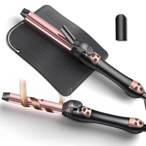 ANGILALA Rotating Curling Iron, Beach Waves Hair Curler A5