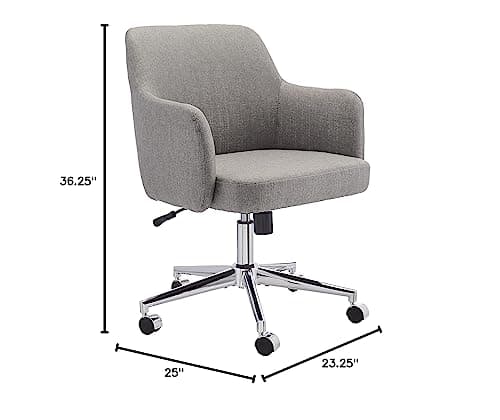Amazon Basics Modern Home Office Desk Chair with Adjustable Height, 360 Degree Swivel, Smooth-Rolling Wheels, High-Density Foam Cushioning, Light Gray 6