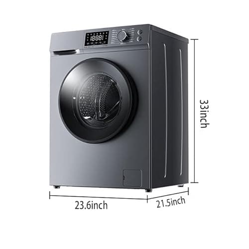 24-Inch Smart All-in-One Washer Dryer Combo, 5 cu. ft. Capacity, Wi-Fi Enabled with 14 Wash Cycles, 1400 RPM, Ventless Design, Stainless Steel Drum for Apartment RV Home 7