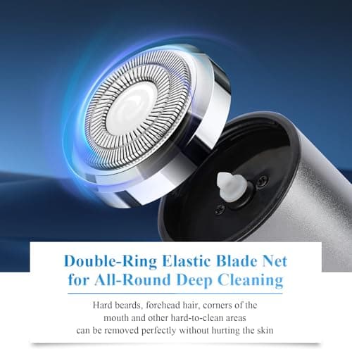 Mini Electric Shaver, Portable Mini Electric Shaver,Portable Pocket Travel Shaver for Men Women, USB Rechargeable Waterproof Electric Razor Trimmer for Car, Office, Business Trip (Gray) 5