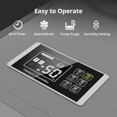 Kesnos 155 Pints Commercial Dehumidifier with Pump – Dehumidifier with Drain Hose and 24 Hr Timer in Large Space Up to 7500 Sq. Ft. – Ideal for Basements, Industrial Spaces and Job Sites 7