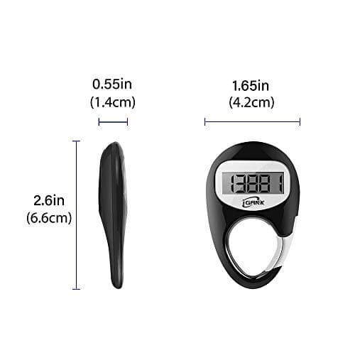 iGANK Simple Walking Pedometer 3D Step Counter for Men Women Kids (Black) 6