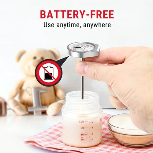 ThermoPro Dial Instant Read Meat Thermometer for Cooking, Grill Food Thermometer with Glass Lens, Portable Kitchen Thermometer with 5'' Stainless Steel Probe for Liquid, Steak, Turkey Temp Checking 2