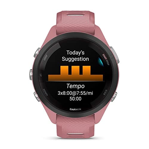 PlayBetter Garmin Forerunner 265S (Light Pink/Whitestone) Running GPS Smartwatch | Bright AMOLED Display, Recovery Insights | Bundle HD Screen Protectors & Portable Charger 6