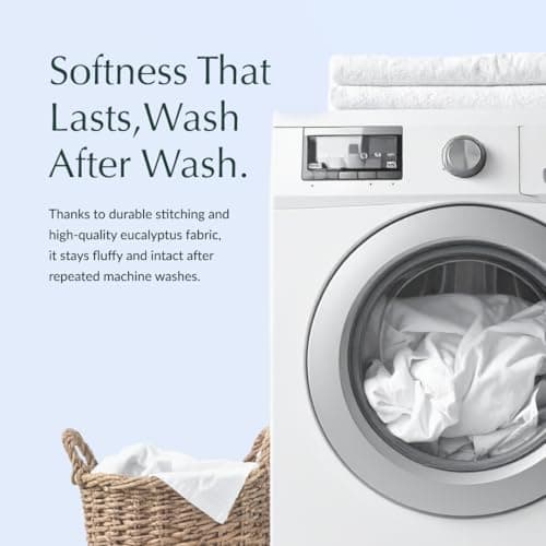 Buffy Cloud Cooling Comforter Queen/Full- White Comforter Queen for Hot Sleepers, Machine Washable Lightweight Fluffy All-Season Temperature-Regulating Eucalyptus Lyocell Duvet Insert 8