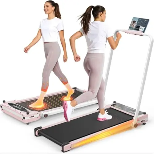 ANCHEER Walking Pad Treadmill with Foot Massage, Versatile Dual-Sided Walking Pad with Incline and Handle Bar, 3.5HP Foldable Treadmill for Home/Office/Apartment, 0.6-7.5MPH