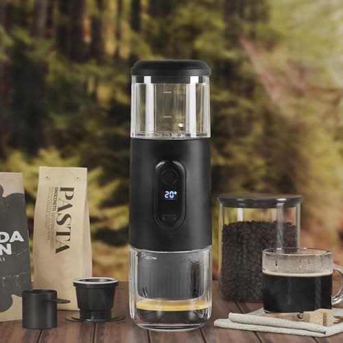 Portable Espresso Machine,15 Bar Mini Coffee Maker, Suitable for Capsules and Ground Coffee, Type-C&USB, Travel, RV, Hiking, Office 6