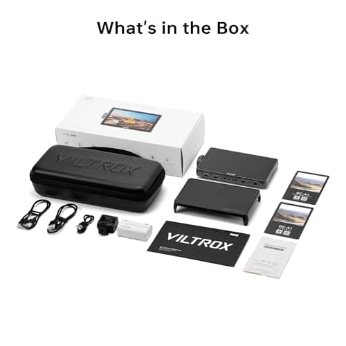 VILTROX DC-A1 Camera Monitor 7'' Touchscreen Camera Field Monitors,2800nits 4K HDMI in/Out,DSLR External Monitor Kit Sunshade Hood,Waveform&Vectorscope,Peaking Focus Assist,3DLUT,False Color Function 7