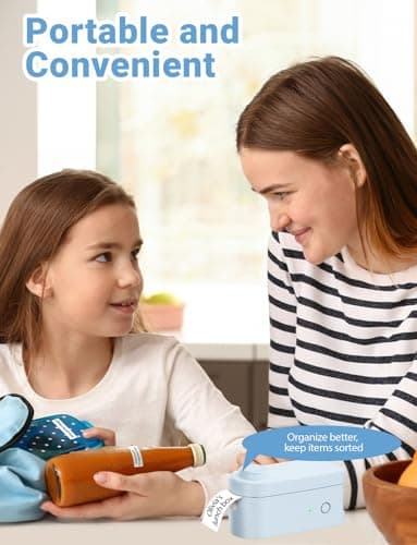 Makeid Label Makers, L1 Label Maker Machine, Portable Wireless Sticker Label Makers for Home, School, Office Use, Rechargeable Thermal Printer with Multiple Fonts, Templates - Blue, 203dpi 7