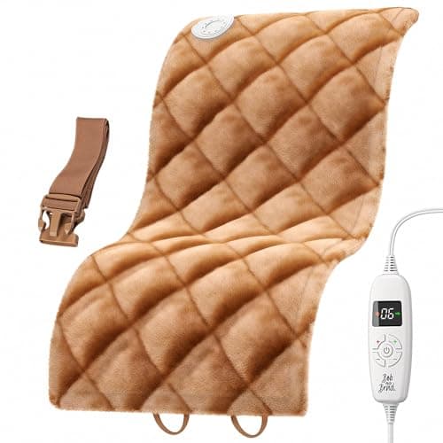 BOB AND BRAD Weighted Heating Pad with Far Infrared Therapy, FSA Eligible Electric Heating Pad for Back Neck Shoulders Pain Relief, Gift for Women Men, ETL Certified & HSA Eligible 2.4lbs 12"x24"