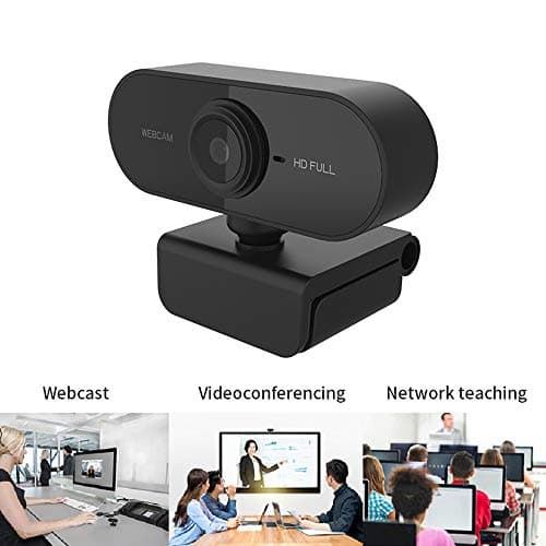 QEBIDUM Computer Camera PC Webcam Full HD 1080p 360 Degrees Wide Angle 30fps Video USB Web Cam with Microphone for Mac Laptop Desktop Conferencing Chatting and Live Streaming 9