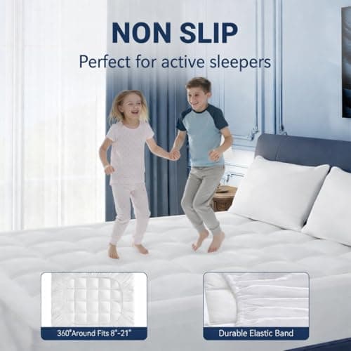 ELEMUSE 3 Inch Cooling Memory Foam Mattress Topper Full, 2 Inch Pressure-Relieving Memory Foam and 1 Inch Thick Soft Viscose Made from Bamboo Pillow Top for Hot Sleepers, Removable & Washable Cover 6